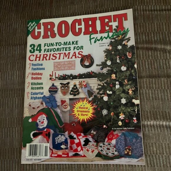 2/$35 Crochet Fantasy 34 Favorites for Christmas Vol 12 No 7 Nov 1993 Vintage - Picture 1 of 6